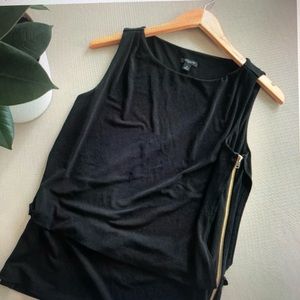 Ann Taylor Zipper Accented Top